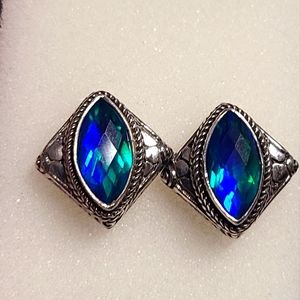 SARDA Swiss Blue Topaz & Royal Bali Blue Mystic Topaz Earrings